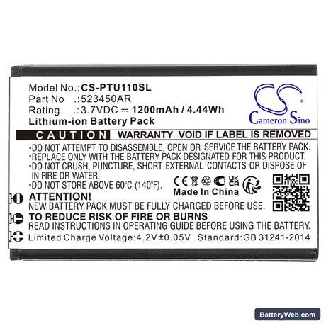Techniphone ISI 2 Replacement Battery, 3.7V, 1200mAh, Li-ion 3