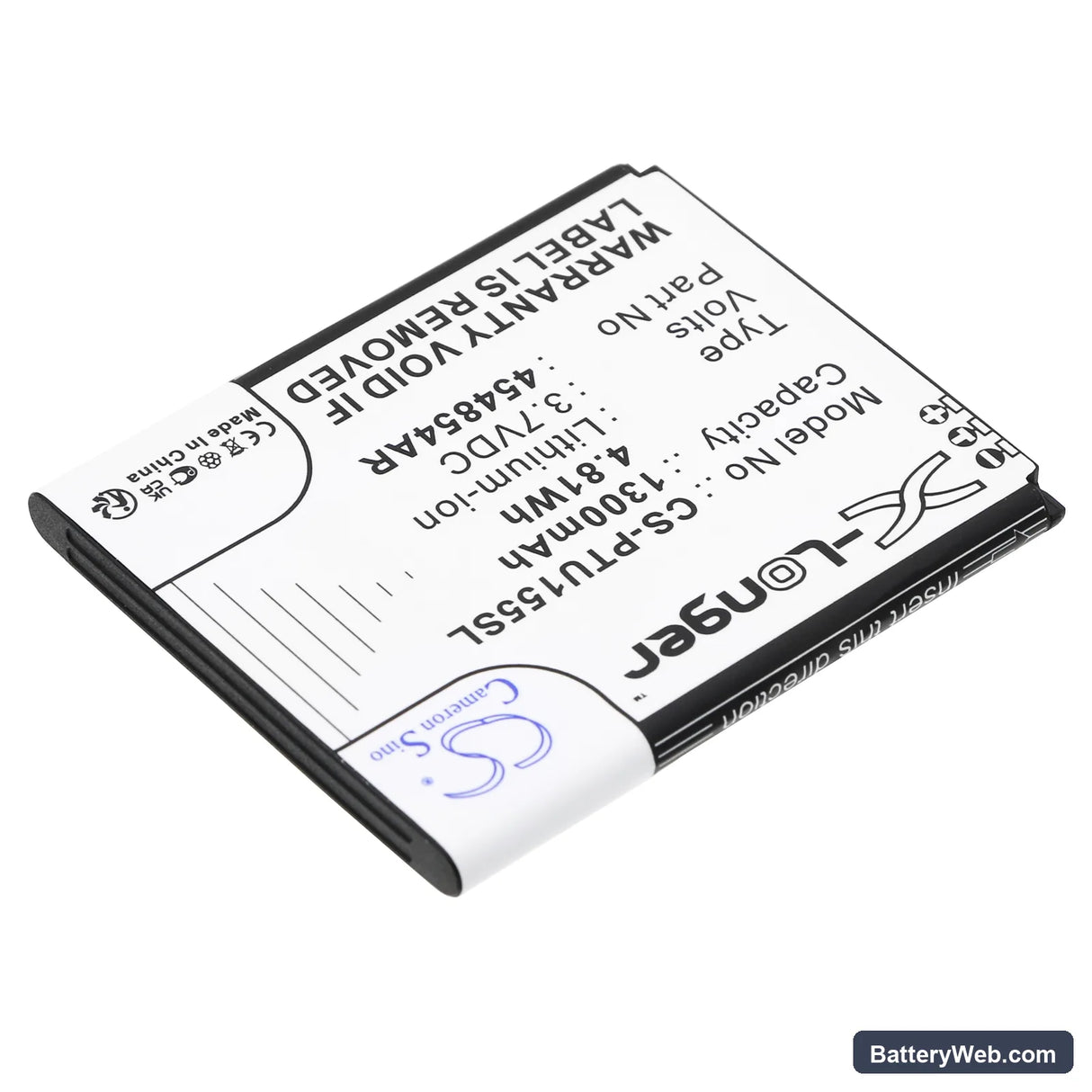 Panasonic KX-TU150 Replacement Battery, 3.7V, 1300mAh, Li-ion 2