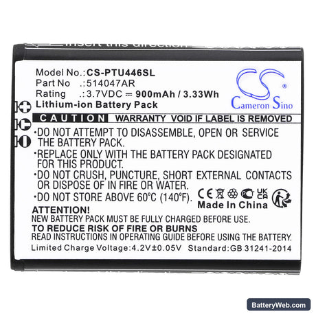 Panasonic KX-TU446 Replacement Battery, 3.7V, 900mAh, Li-ion 3