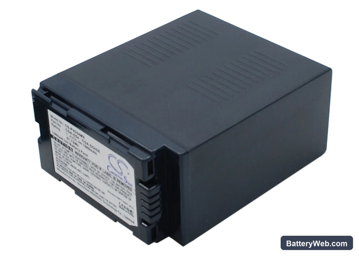 Panasonic AG-DVC62 Replacement Battery, 7.4V, 7800mAh, Li-ion 2