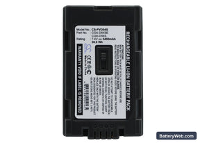 Panasonic AG-DVC62 Replacement Battery, 7.4V, 5400mAh, Li-ion 1