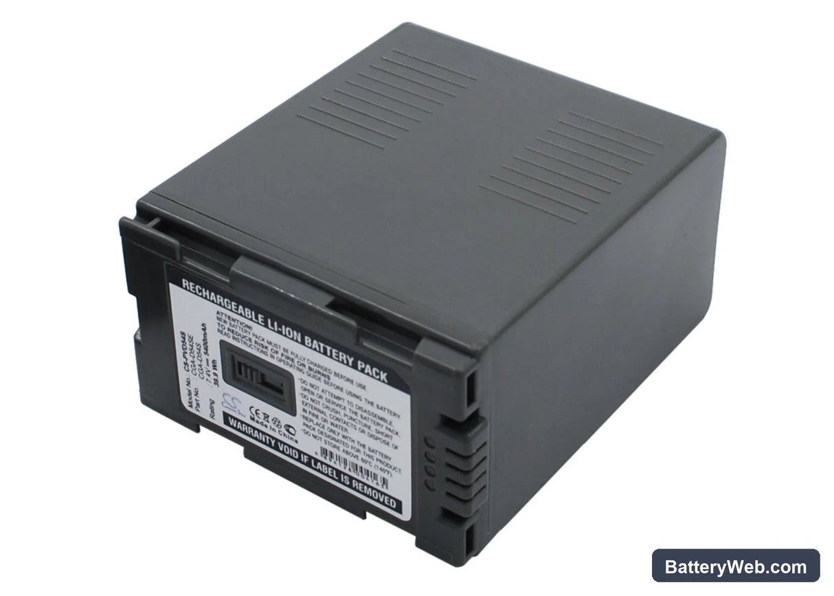 Panasonic AG-DVC62 Replacement Battery, 7.4V, 5400mAh, Li-ion 2
