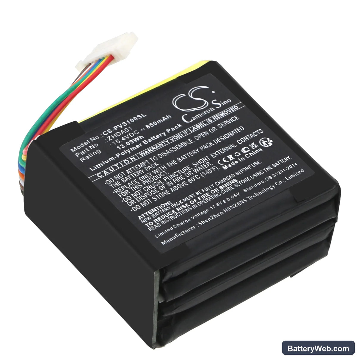 PowerVision PVS10 Replacement Battery, 15.4V, 850mAh, Li-Polymer 1