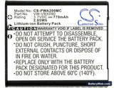 Panasonic WA20 Replacement Battery, 3.7V, 770mAh, Li-ion 5