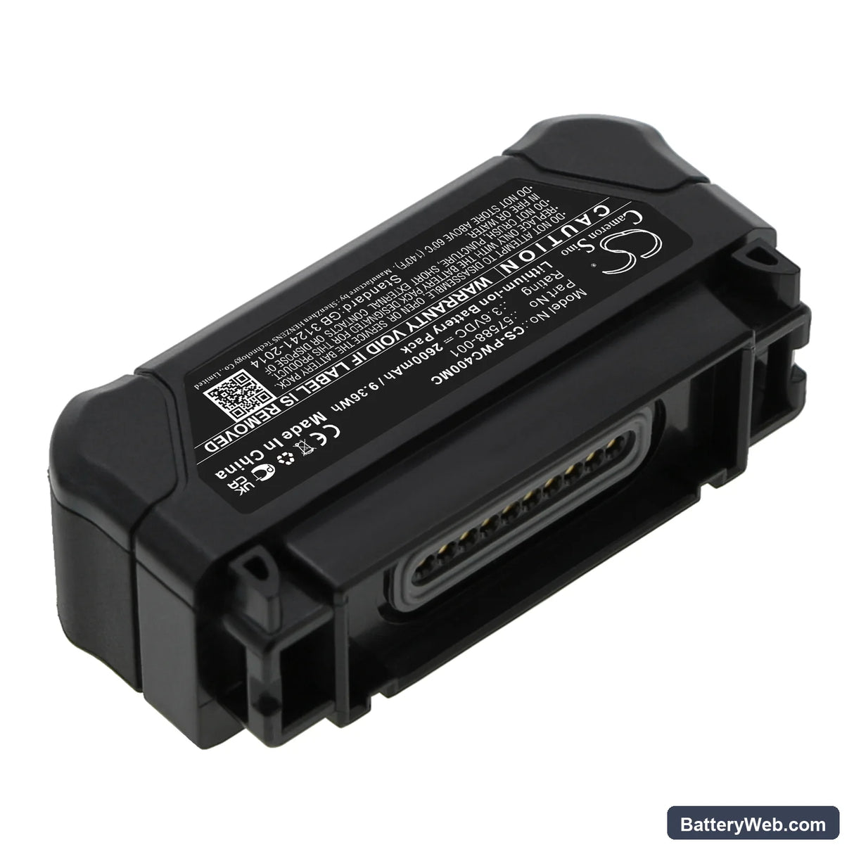 Panasonic WV-BWC4000 Replacement Battery, 3.6V, 2600mAh, Li-ion 2