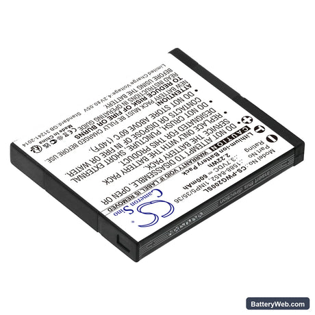 Panasonic RP-WFG20 Replacement Battery, 3.7V, 600mAh, Li-ion 2
