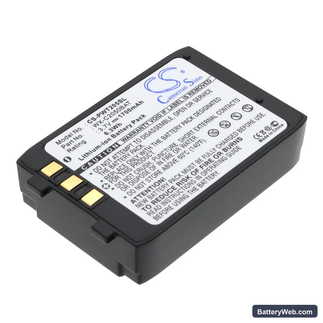 Panasonic WX-CT2050 Replacement Battery, 3.7V, 1700mAh, Li-ion 1