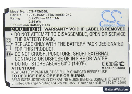 Sirius GEX-XMP3 Replacement Battery, 3.7V, 800mAh, Li-ion 5