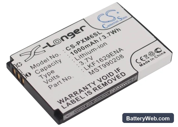 Samsung Nexus 50 Replacement Battery, 3.7V, 1000mAh, Li-ion 1