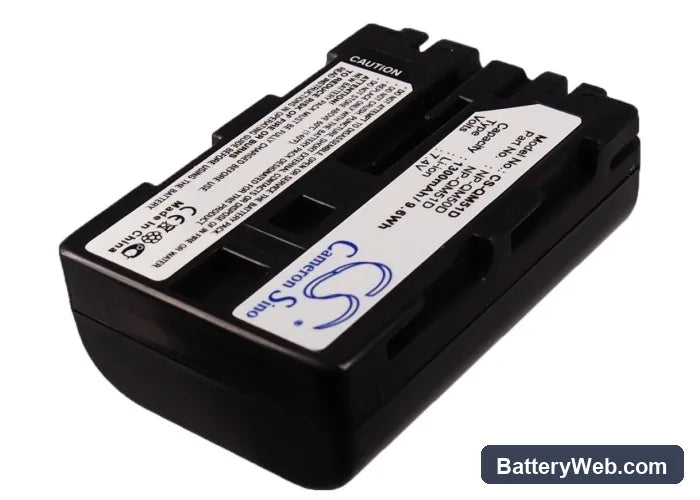 Sony CCD-TRV108 Replacement Battery, 7.4V, 1300mAh, Li-ion 2