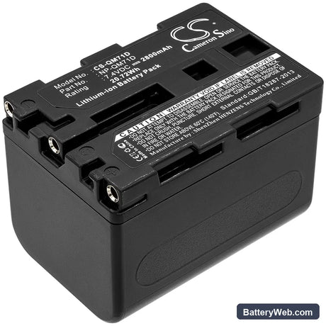 Sony DCR-TRV330 Replacement Battery, 7.4V, 2800mAh, Li-ion 1