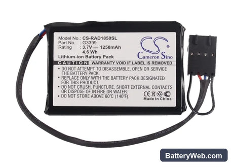 Dell Poweredge 1850 Replacement Battery, 3.7V, 1250mAh, Li-ion 6