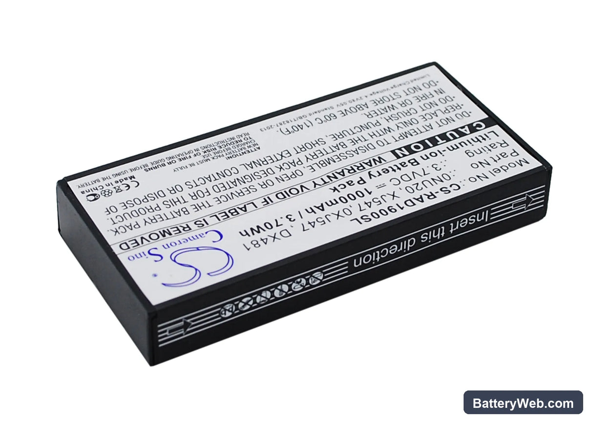 Dell PowerEdge 1900 Replacement Battery, 3.7V, 1000mAh, Li-ion 2