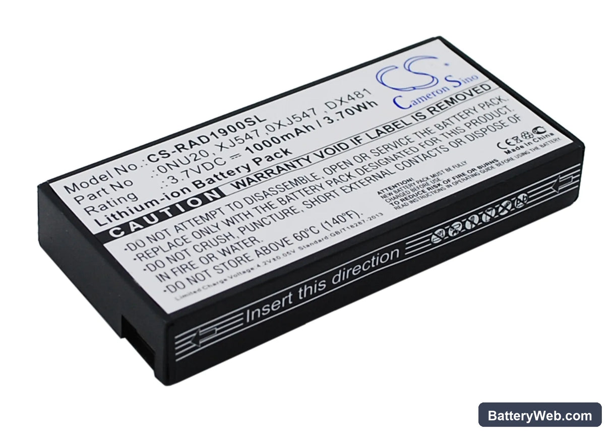 Dell PowerEdge 1900 Replacement Battery, 3.7V, 1000mAh, Li-ion 3