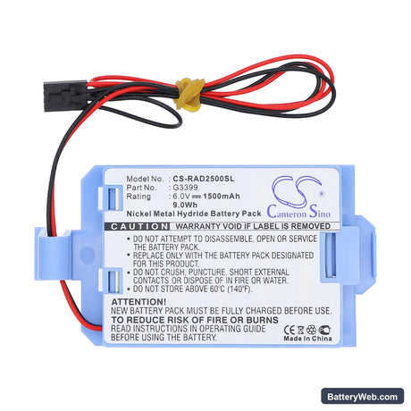 Dell Poweredge 1750 Replacement Battery, 6V, 1500mAh, Ni-MH 4