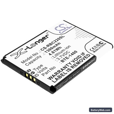 Orbic Journey Replacement Battery, 3.7V, 1300mAh, Li-ion 1