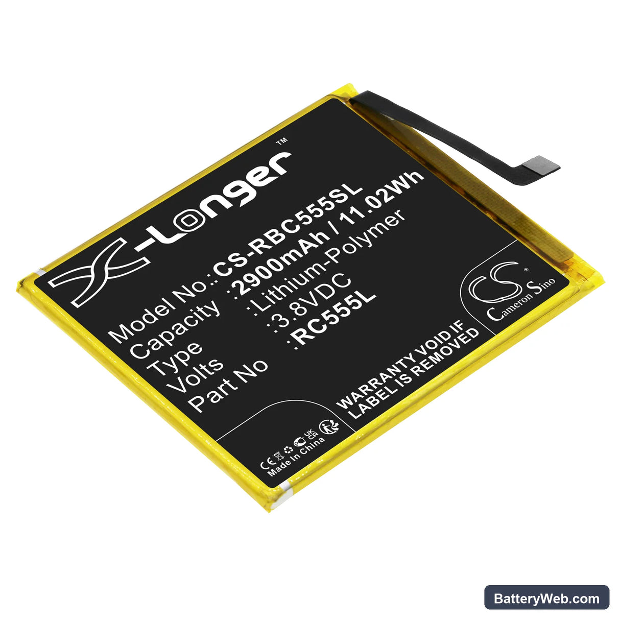 Orbic Wonder Replacement Battery, 3.8V, 2900mAh, Li-Polymer 1
