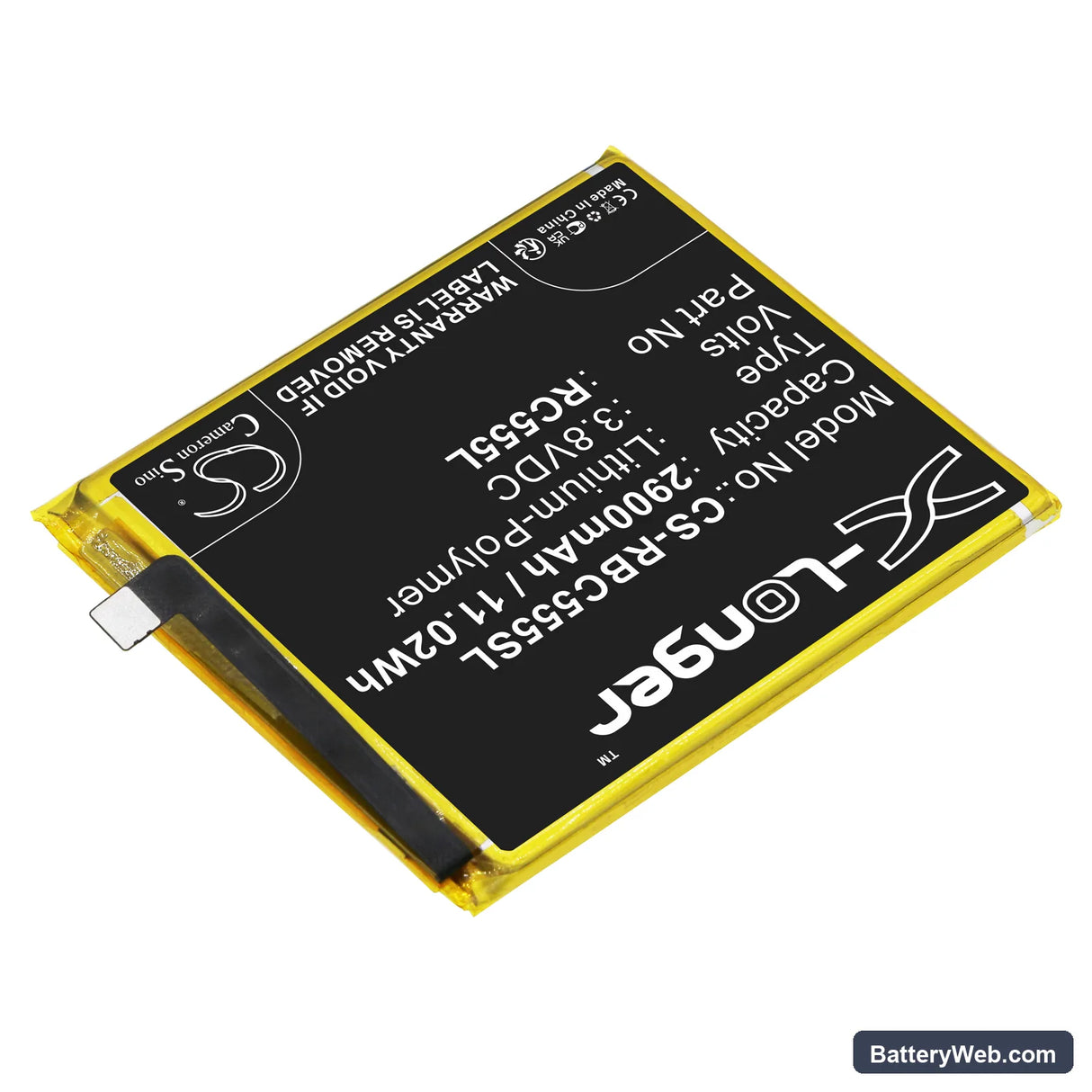 Orbic Wonder Replacement Battery, 3.8V, 2900mAh, Li-Polymer 2