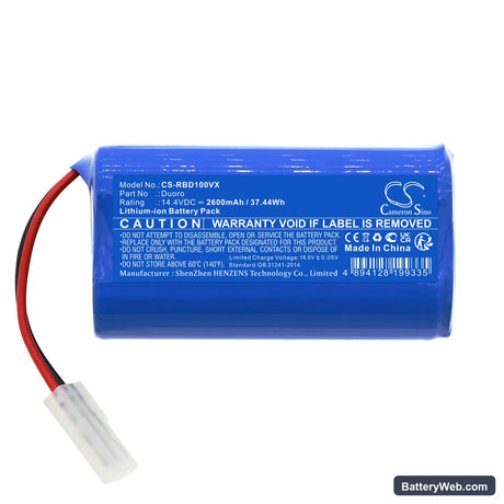 RobZone Duoro Replacement Battery, 14.4V, 2600mAh, Li-ion 3