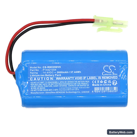 Sauber LX9 Replacement Battery, 14.4V, 2600mAh, Li-ion 3