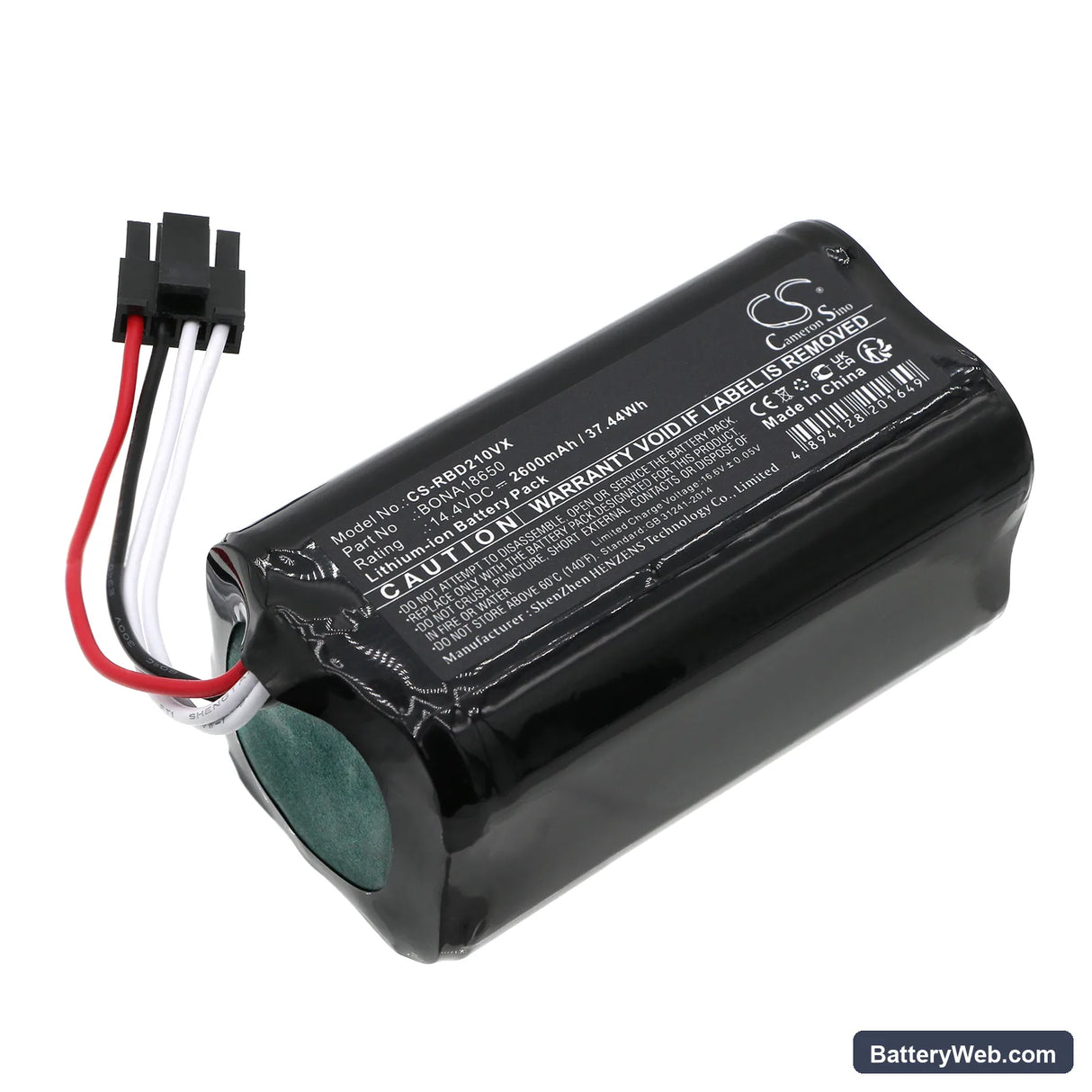 RobZone Duoro Xcontrol 2 Replacement Battery, 14.4V, 2600mAh, Li-ion 1