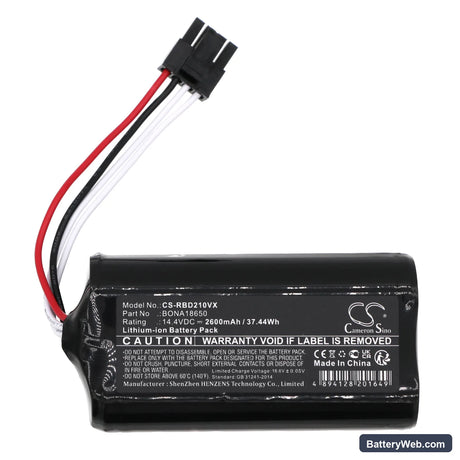 RobZone Duoro Xcontrol 2 Replacement Battery, 14.4V, 2600mAh, Li-ion 3