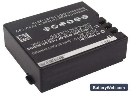 Rollei Bullet 3S Replacement Battery, 3.7V, 900mAh, Li-Polymer 3