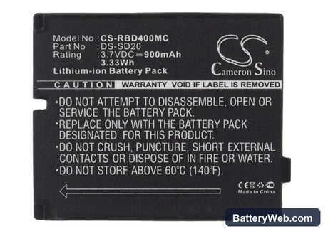 Rollei Bullet 3S Replacement Battery, 3.7V, 900mAh, Li-Polymer 5