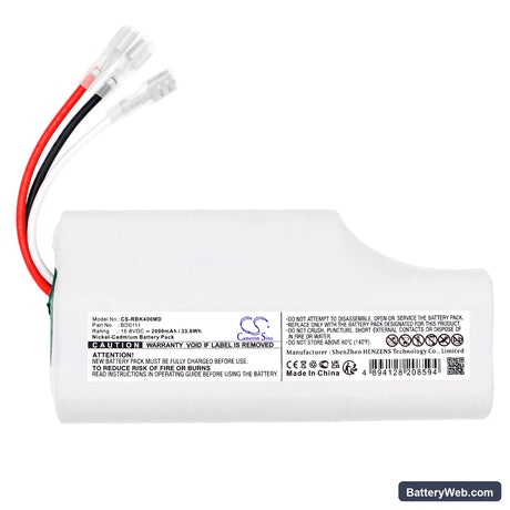 Rauland-Borg R4KBK400 Replacement Battery, 16.8V, 2000mAh, Ni-CD 3