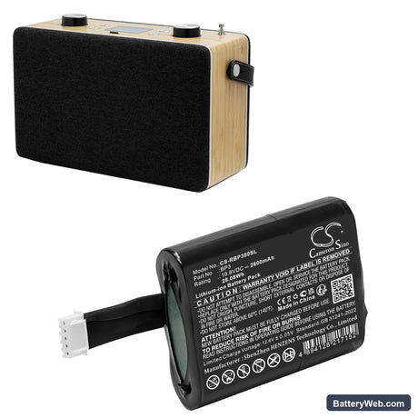 Roberts Revival Icon Replacement Battery, 10.8V, 2600mAh, Li-ion 1