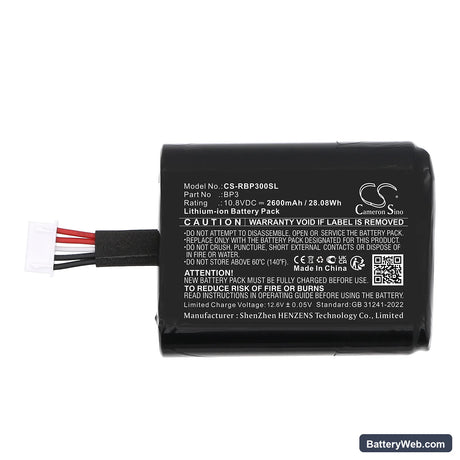 Roberts Revival Icon Replacement Battery, 10.8V, 2600mAh, Li-ion 3