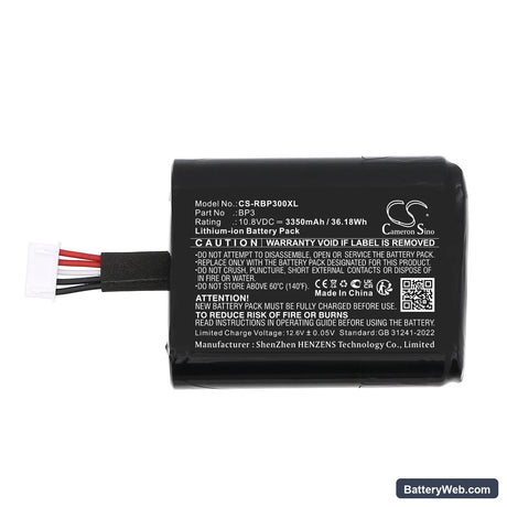 Roberts Revival Icon Replacement Battery, 10.8V, 3350mAh, Li-ion 3