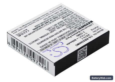 Xiaomi Yi AZ13H Replacement Battery, 3.7V, 850mAh, Li-ion 3