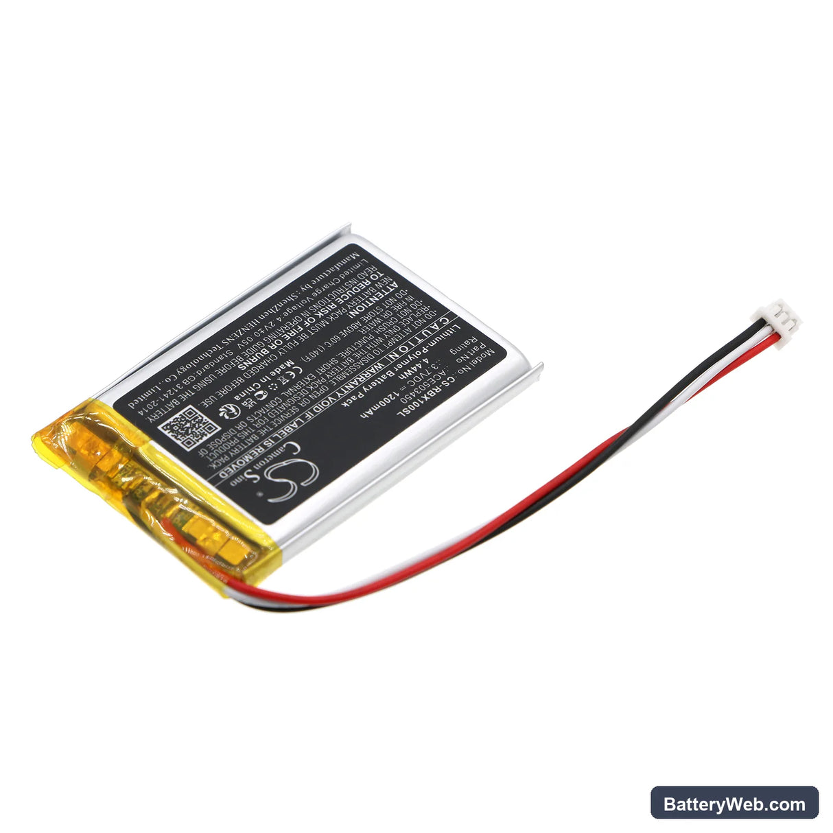 Razer Barracuda X Replacement Battery, 3.7V, 1200mAh, Li-Polymer 2