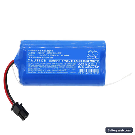 RoboJet X-One 2 Replacement Battery, 14.4V, 2600mAh, Li-ion 3
