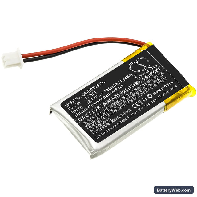 RCA 25111 Replacement Battery, 3.7V, 280mAh, Li-Polymer 1