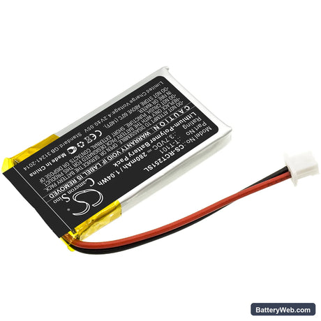 RCA 25111 Replacement Battery, 3.7V, 280mAh, Li-Polymer 2