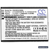 Cingular Flip IV Replacement Battery, 3.7V, 1300mAh, Li-ion 3