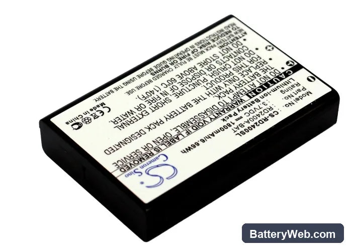 Thomson X-2400 Replacement Battery, 3.7V, 1800mAh, Li-ion 2
