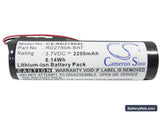 RCA Lyra Jukebox RD2780 MP3 Playmer Replacement Battery, 3.7V, 2200mAh, Li-ion 5