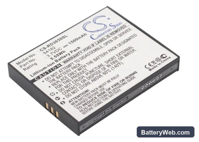 RCA Lyra X3000 Replacement Battery, 3.7V, 1500mAh, Li-ion 1