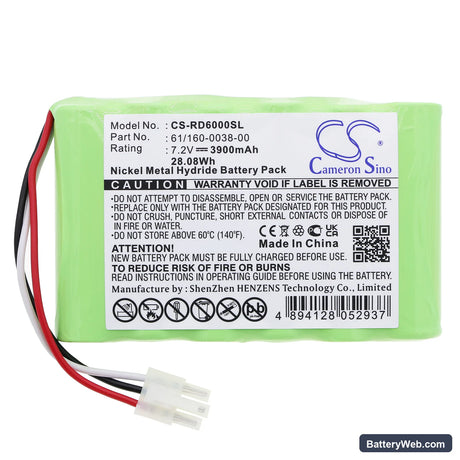 Riser Bond RD6000 Replacement Battery, 7.2V, 3900mAh, Ni-MH 3