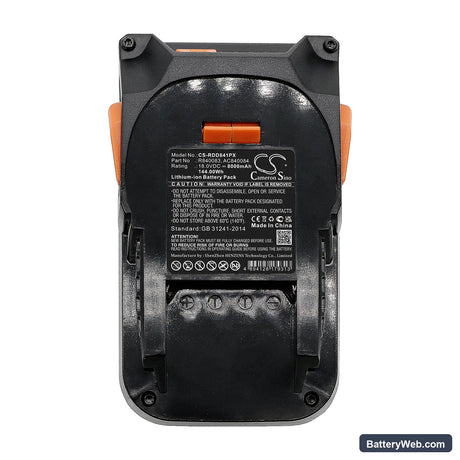 Ridgid R840083 Replacement Battery, 18V, 8000mAh, Li-ion 5