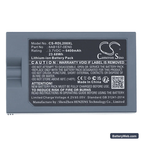 Ring Video Doorbell 2 Replacement Battery, 3.7V, 6400mAh, Li-ion 5