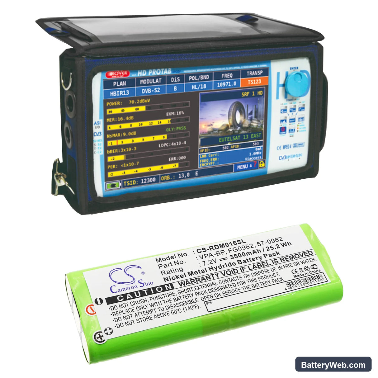 Rover Instruments ST-4 Replacement Battery, 7.2V, 3500mAh, Ni-MH 4