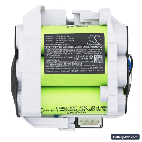 Roidmi F8E Replacement Battery, 29.6V, 2200mAh, Li-ion 5