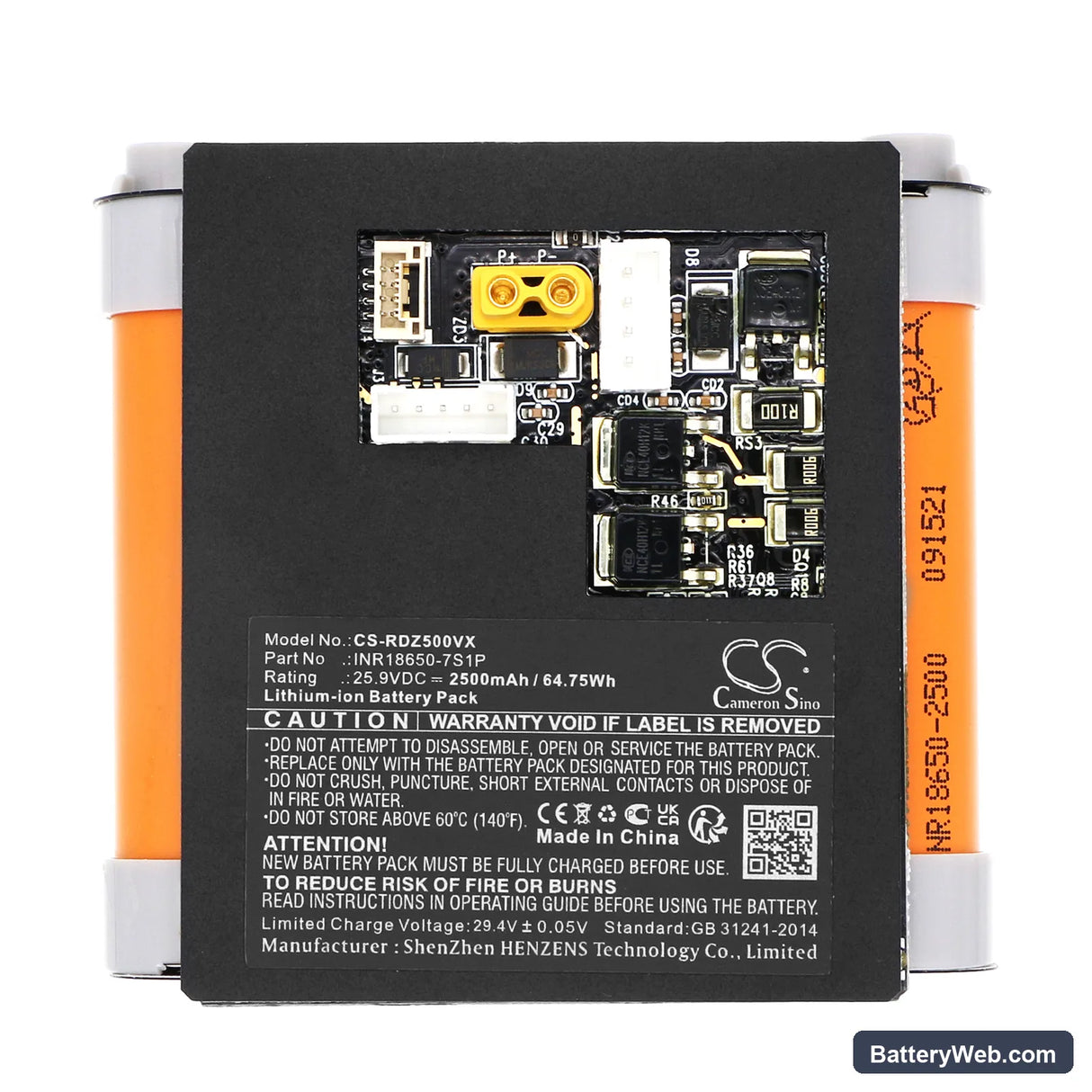 Roidmi RM50KC Replacement Battery, 25.9V, 2500mAh, Li-ion 5