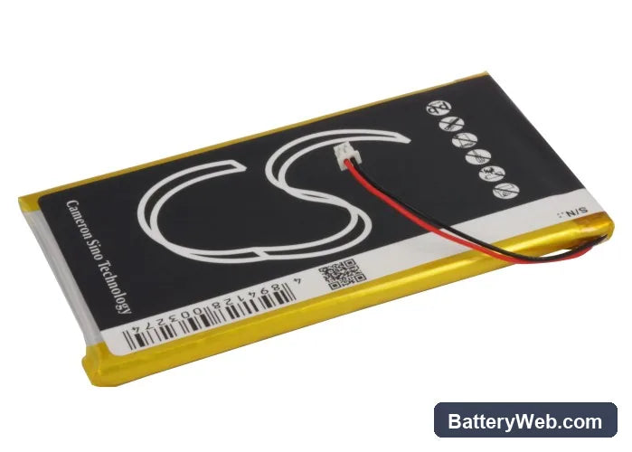 Rollei ES1020G MP3 Player Replacement Battery, 3.7V, 2900mAh, Li-Polymer 4
