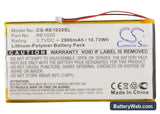 Rollei ES1020G MP3 Player Replacement Battery, 3.7V, 2900mAh, Li-Polymer 5