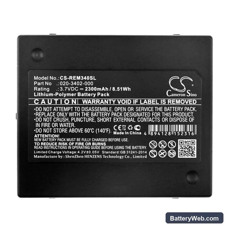 RAE Systems QRAE II Replacement Battery, 3.7V, 2300mAh, Li-Polymer 5